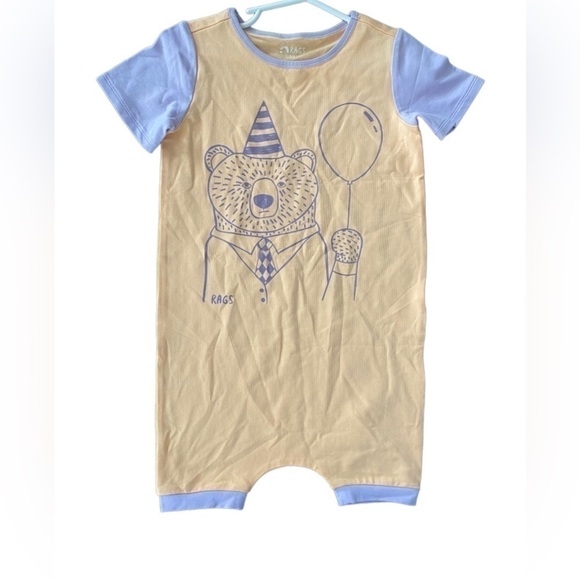 Rags to Raches Party Bear Rags Romper - Picture 1 of 9